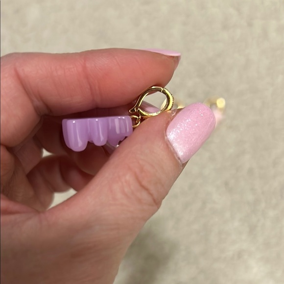 18k gold necklace with teddy bear charms